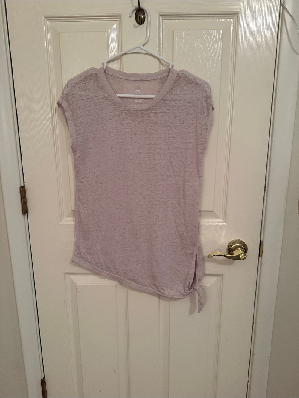 GAIAM Light Mauve Tie-Hem Tank Top